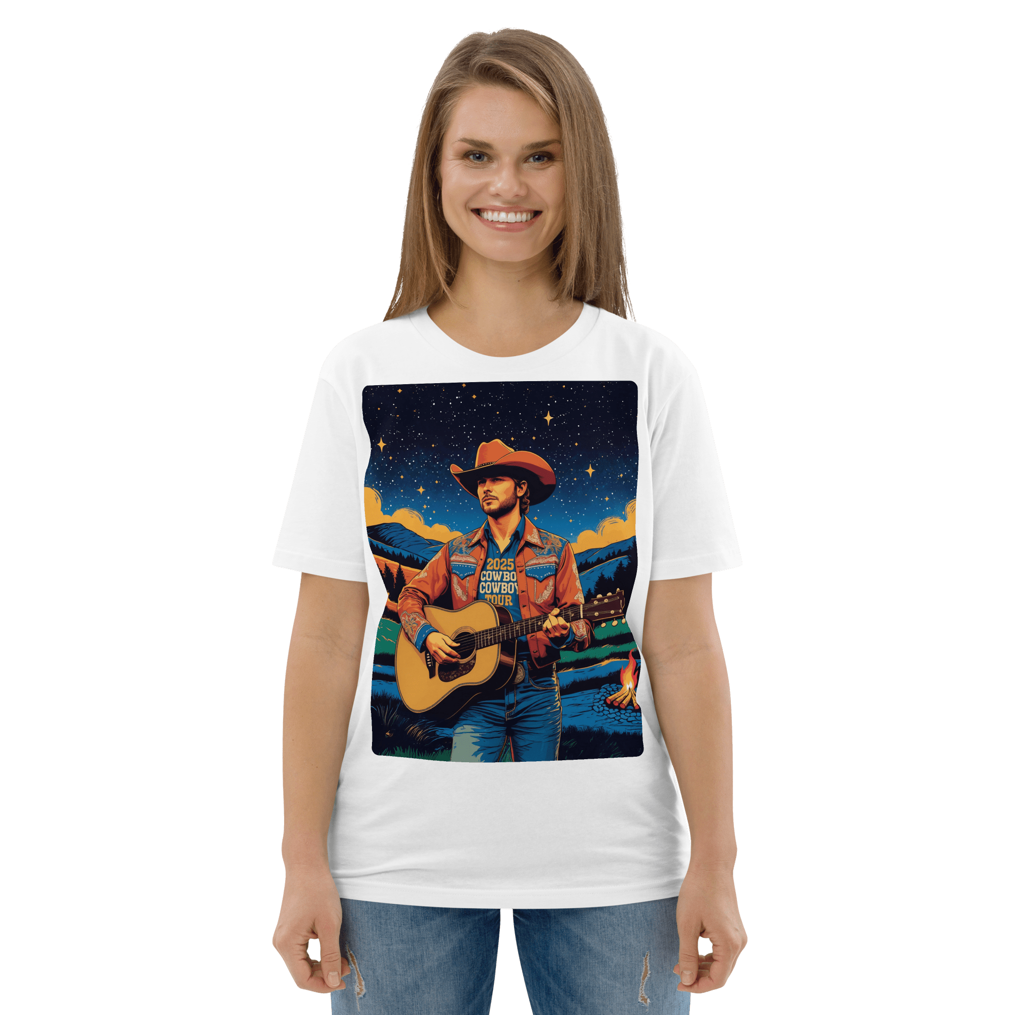 2025 Cowboy Tour Organic Cotton T-Shirt – Western Country Music Graphic Tee - Design Delight Studio