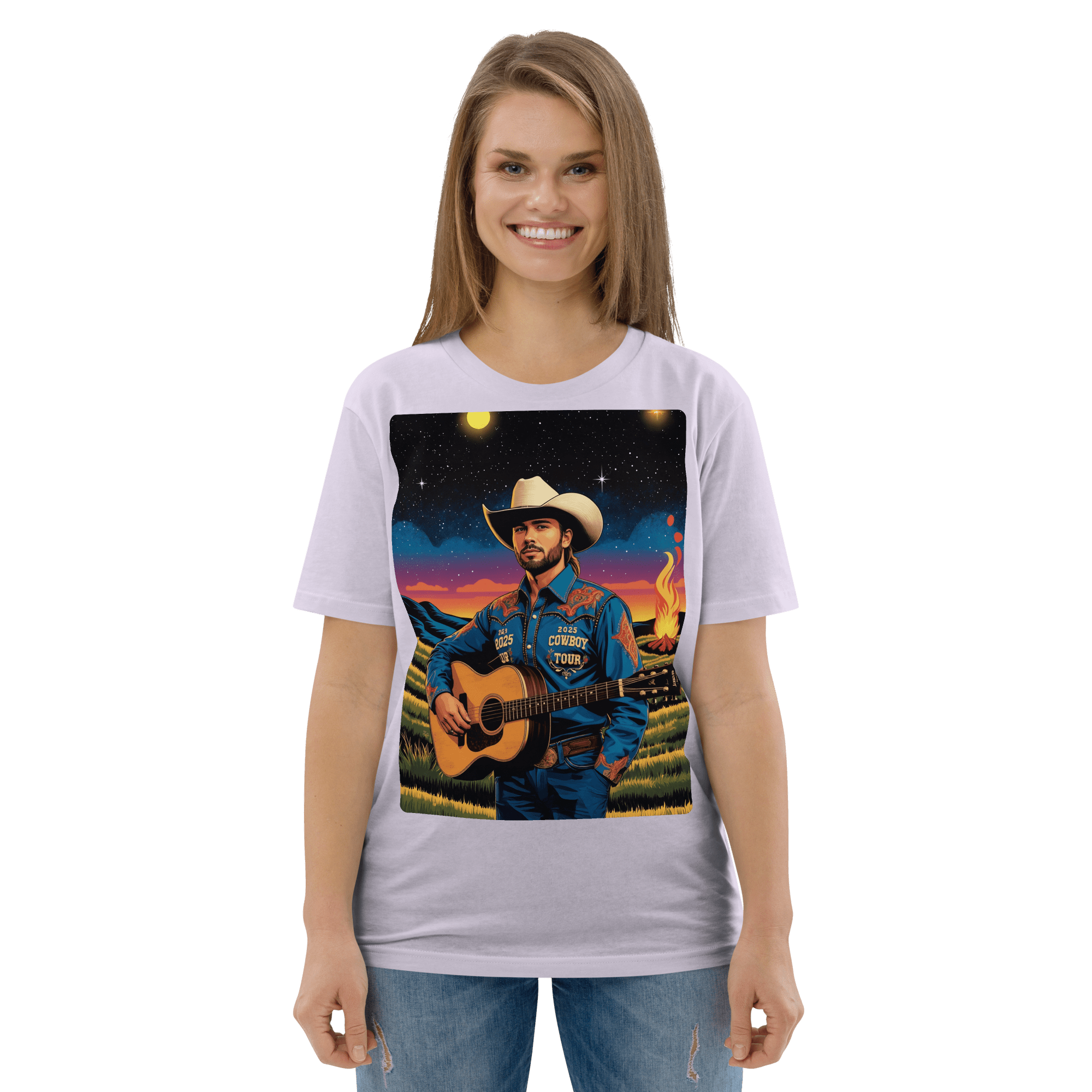 2025 Cowboy Tour Organic Cotton T-Shirt – Western Country Music Graphic Tee - Design Delight Studio
