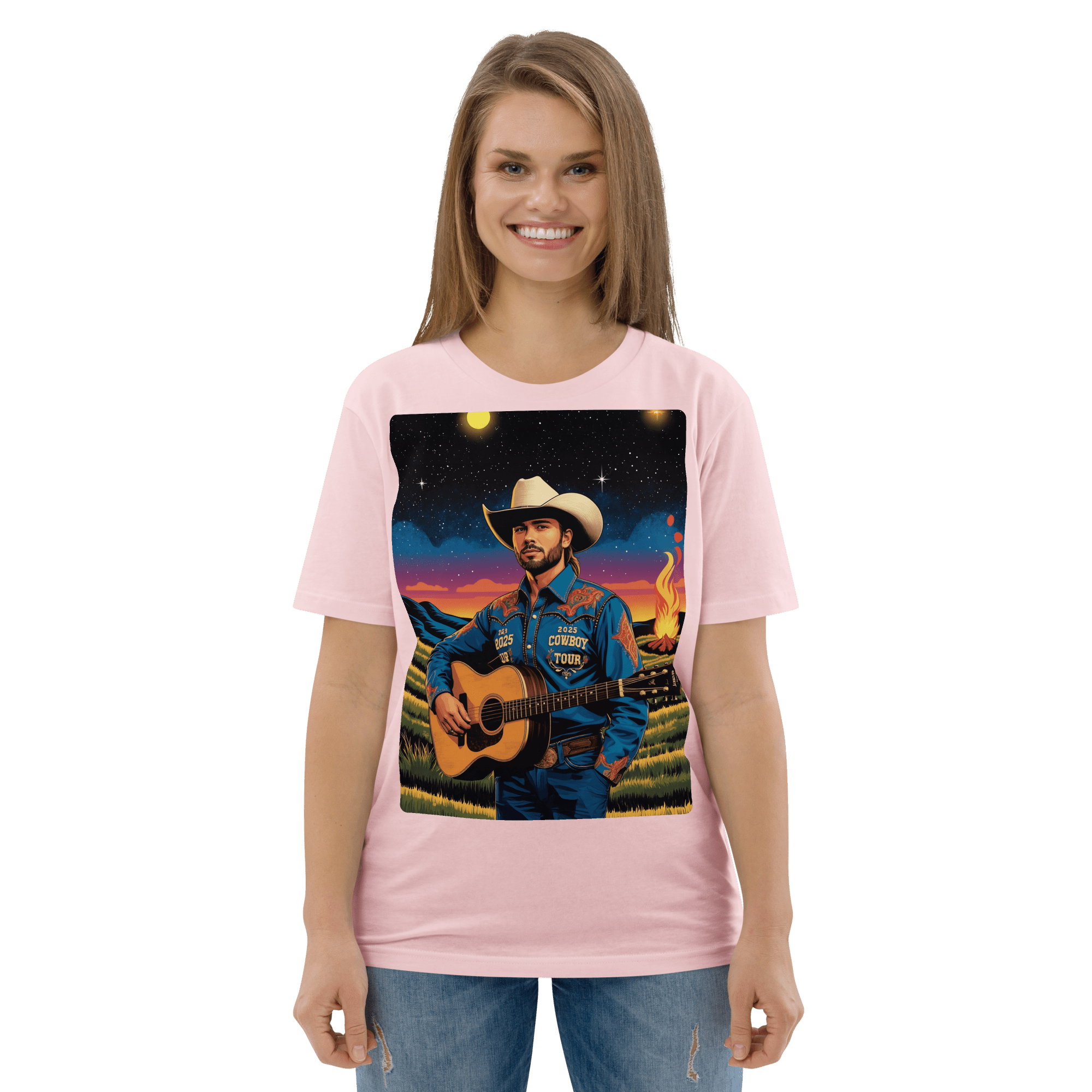 2025 Cowboy Tour Organic Cotton T-Shirt – Western Country Music Graphic Tee - Design Delight Studio