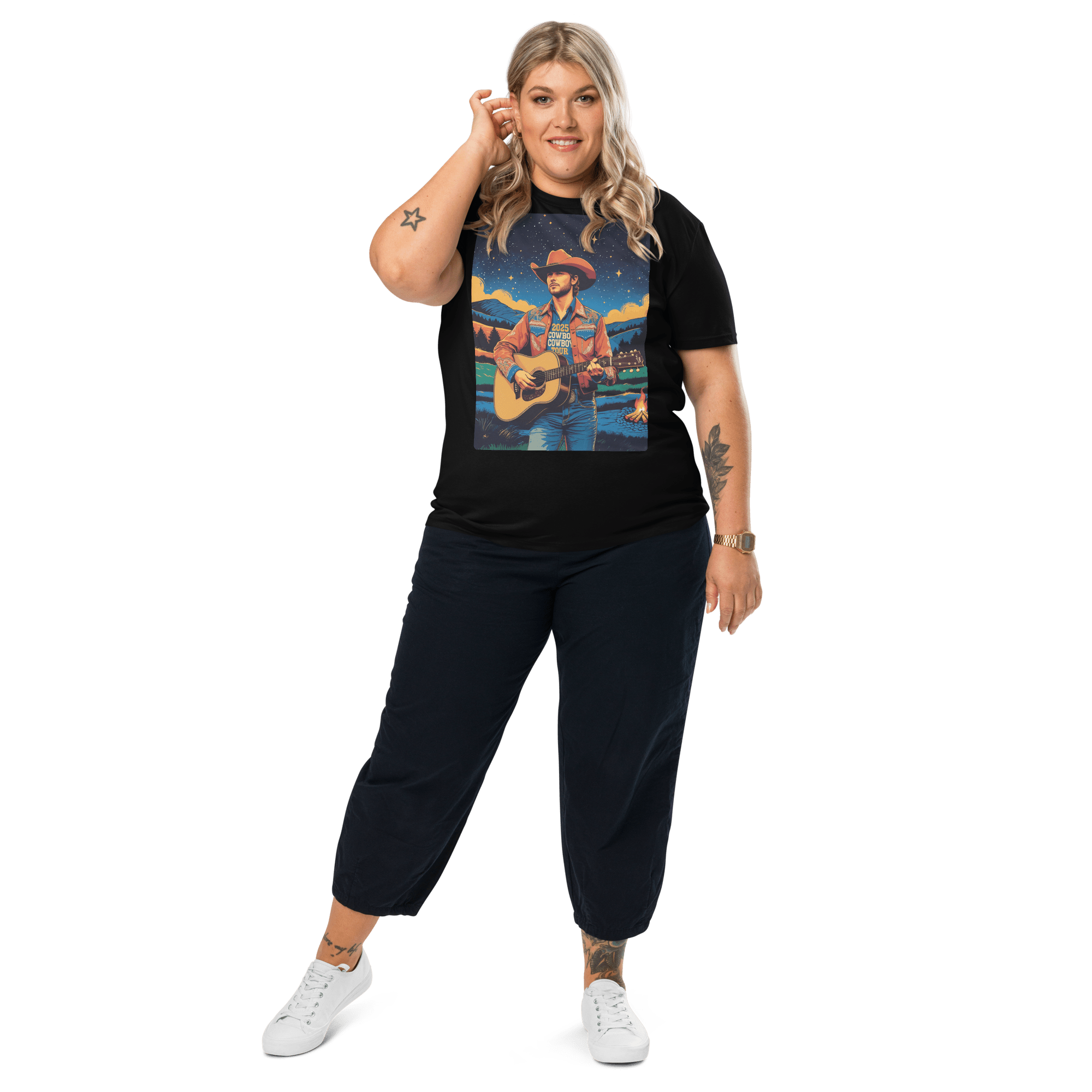 2025 Cowboy Tour Organic Cotton T-Shirt – Western Country Music Graphic Tee - Design Delight Studio