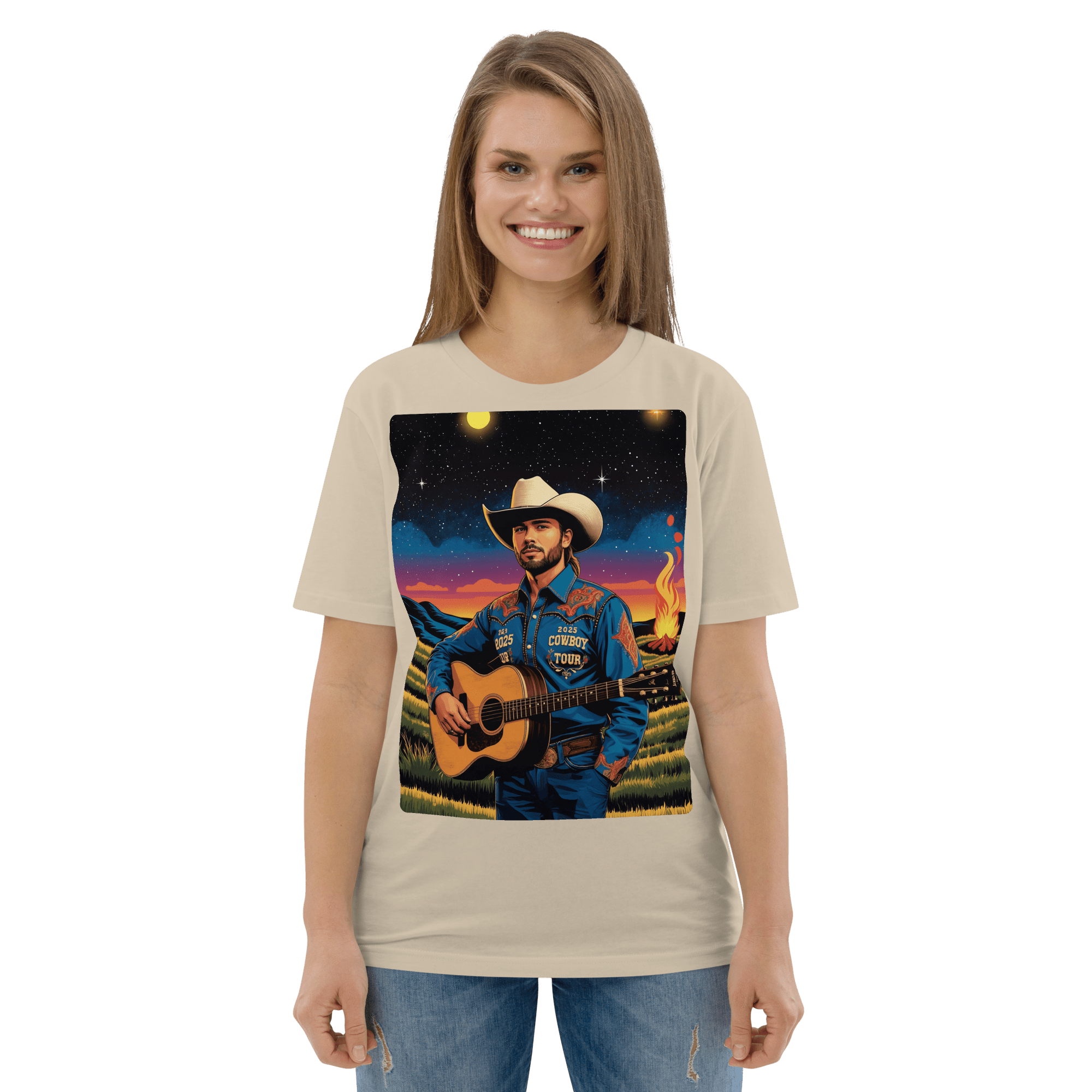 2025 Cowboy Tour Organic Cotton T-Shirt – Western Country Music Graphic Tee - Design Delight Studio