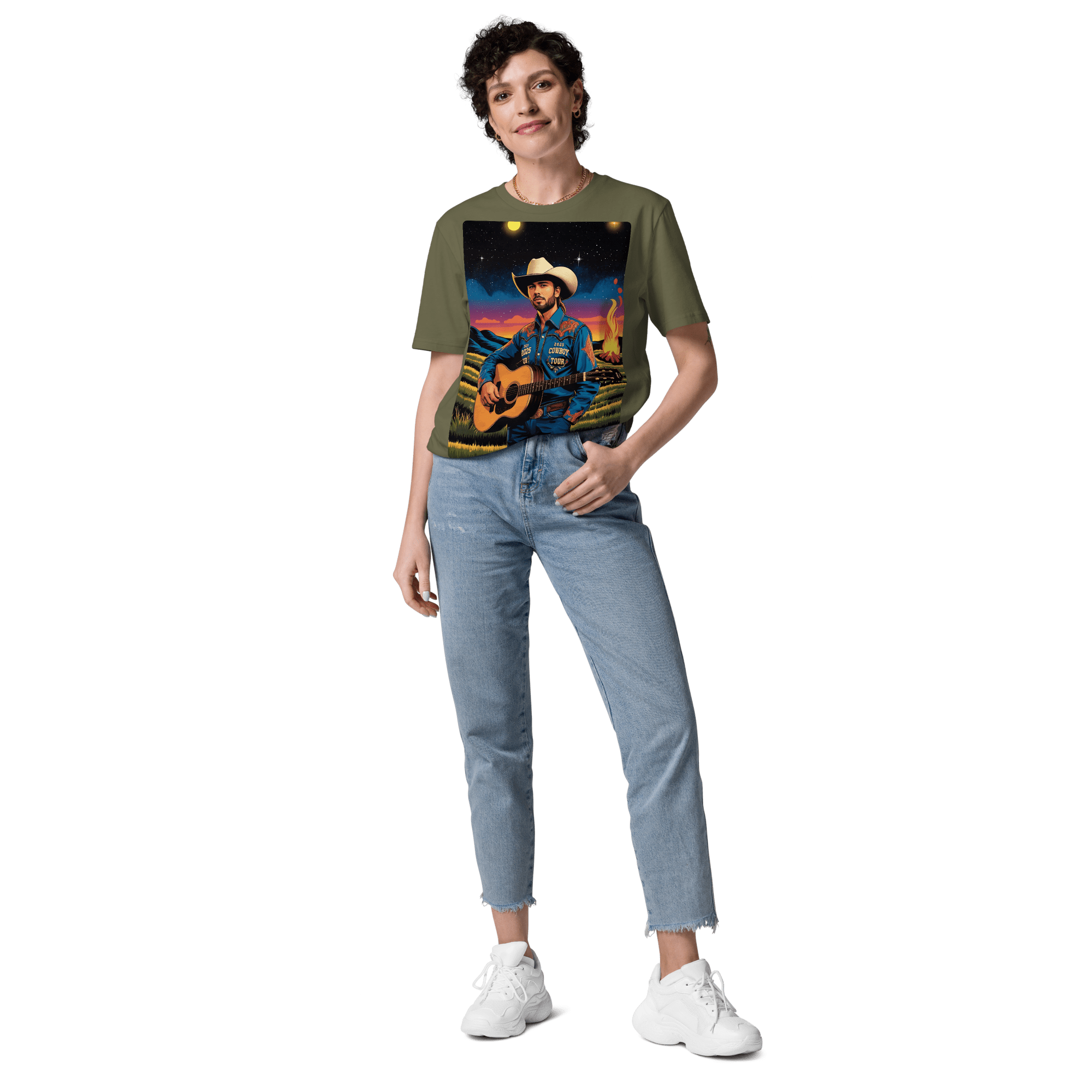 2025 Cowboy Tour Organic Cotton T-Shirt – Western Country Music Graphic Tee - Design Delight Studio