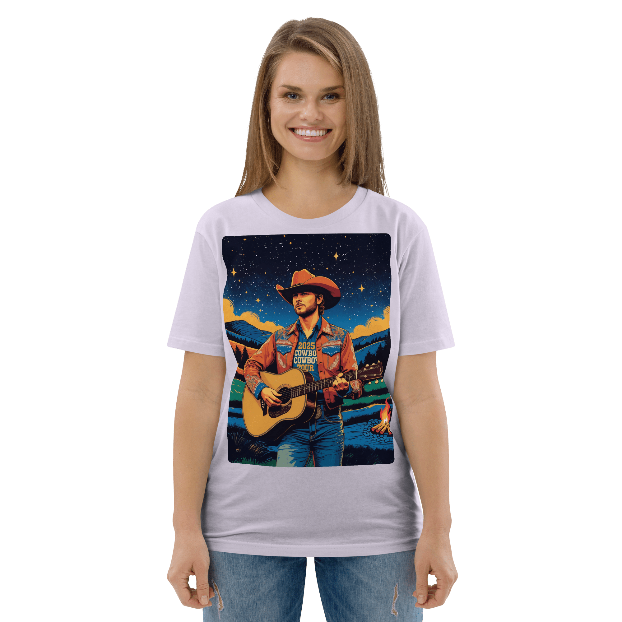 2025 Cowboy Tour Organic Cotton T-Shirt – Western Country Music Graphic Tee - Design Delight Studio
