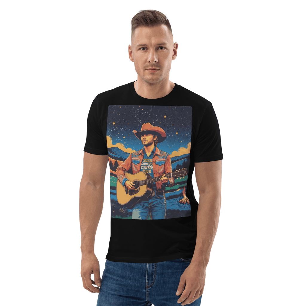 2025 Cowboy Tour Organic Cotton T-Shirt – Western Country Music Graphic Tee - Design Delight Studio