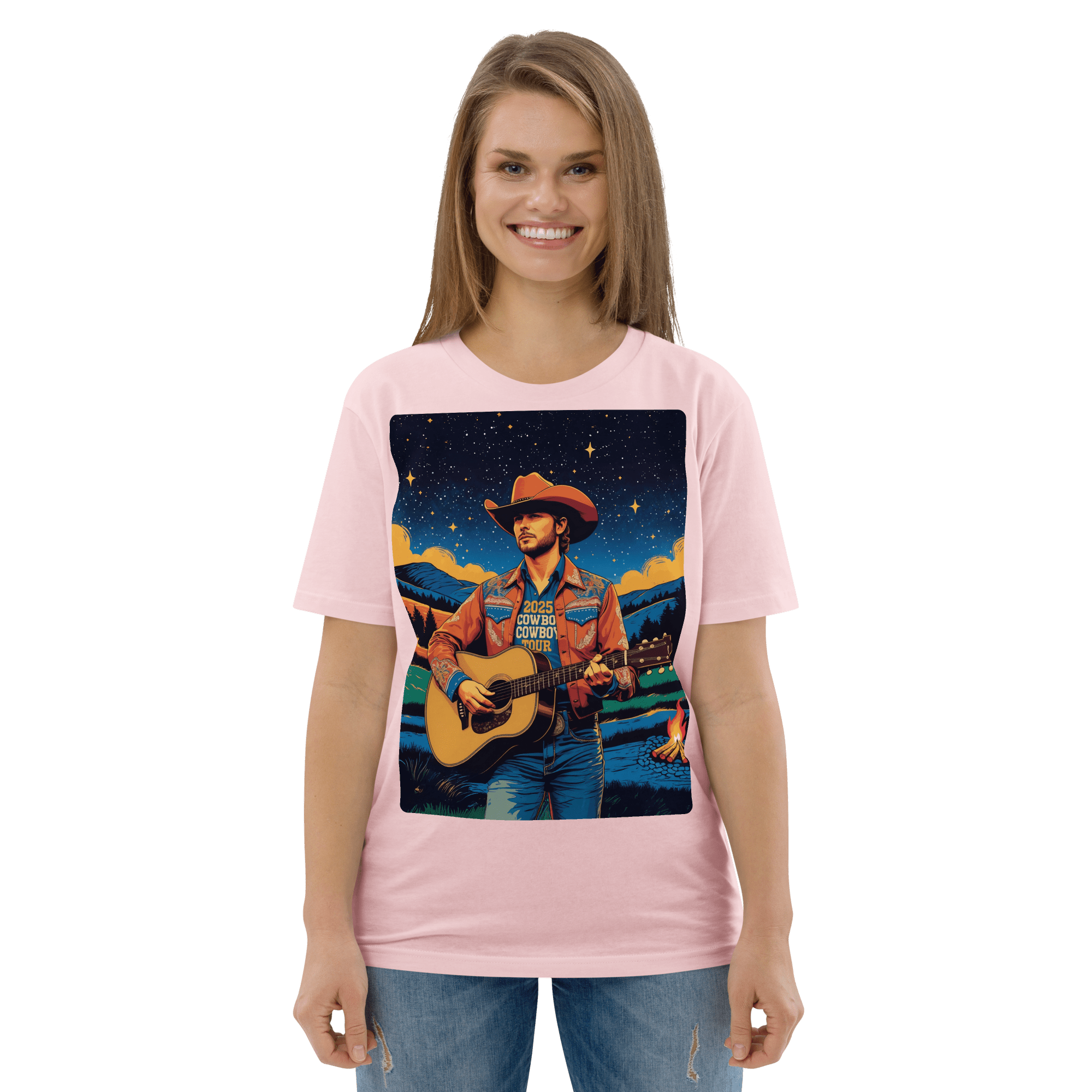 2025 Cowboy Tour Organic Cotton T-Shirt – Western Country Music Graphic Tee - Design Delight Studio