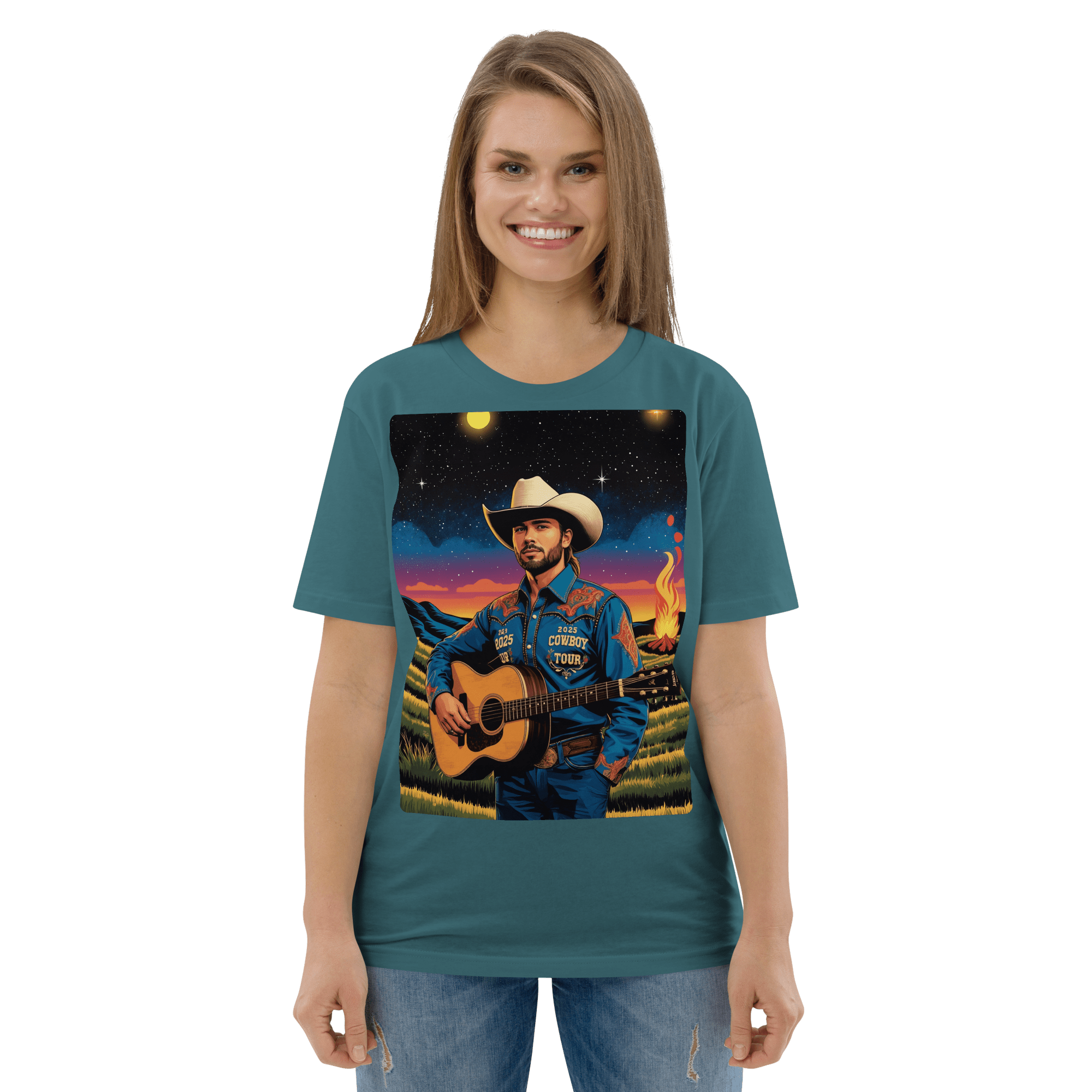 2025 Cowboy Tour Organic Cotton T-Shirt – Western Country Music Graphic Tee - Design Delight Studio