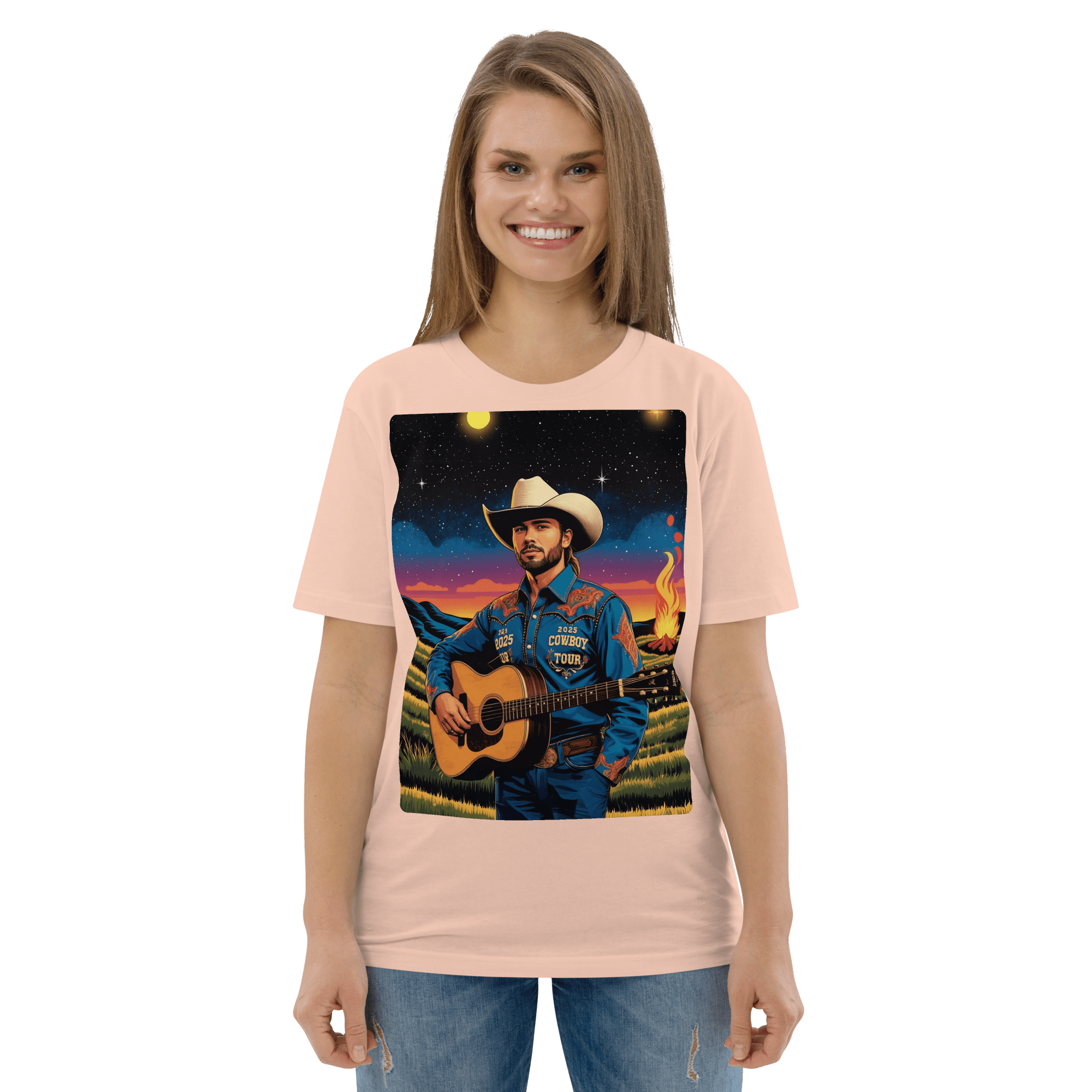 2025 Cowboy Tour Organic Cotton T-Shirt – Western Country Music Graphic Tee - Design Delight Studio