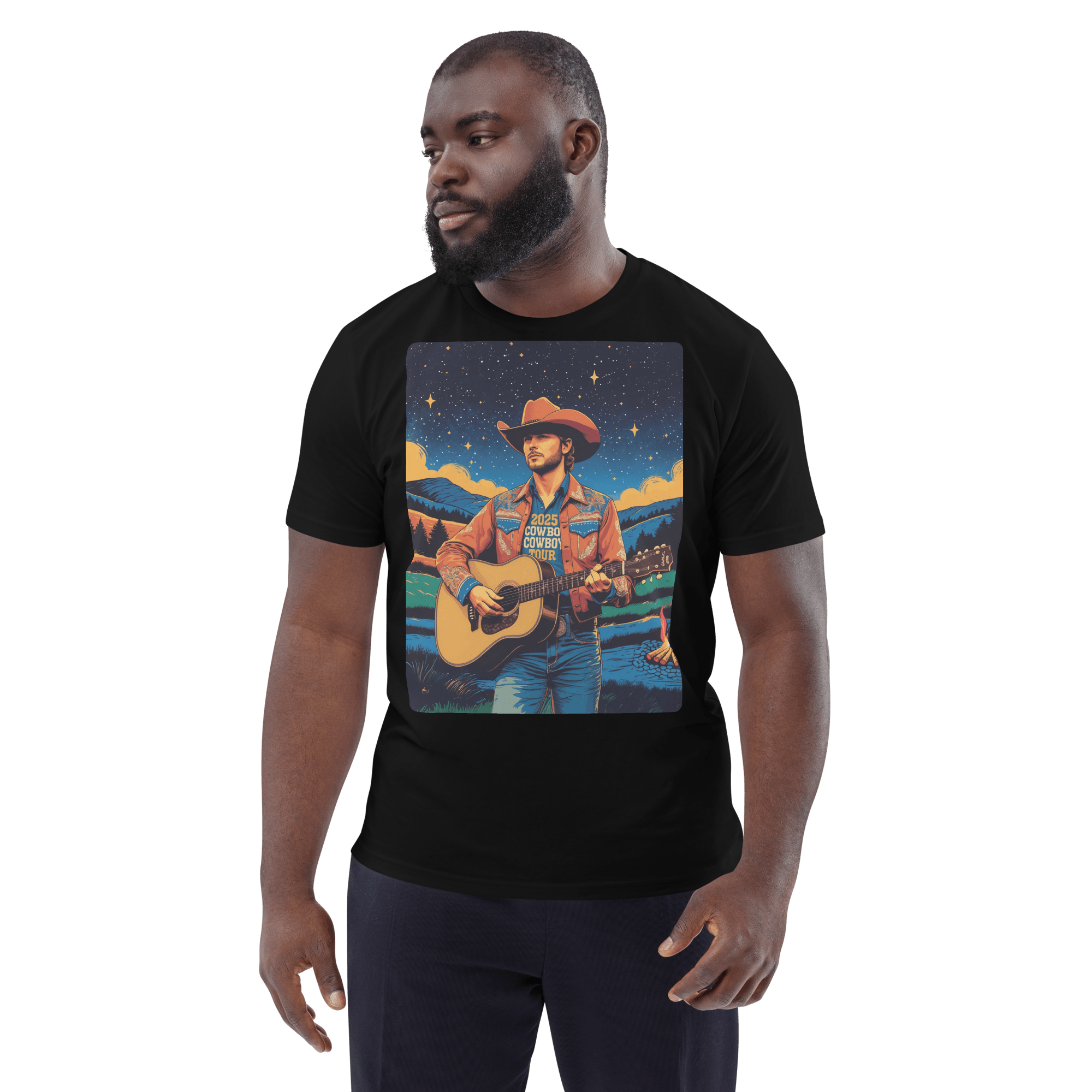 2025 Cowboy Tour Organic Cotton T-Shirt – Western Country Music Graphic Tee - Design Delight Studio