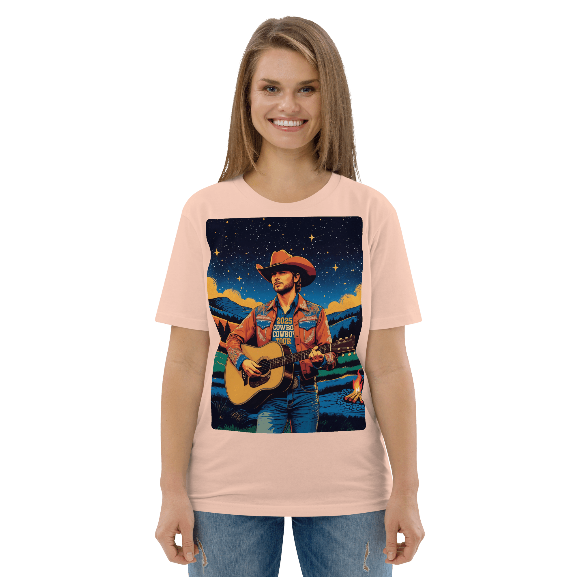 2025 Cowboy Tour Organic Cotton T-Shirt – Western Country Music Graphic Tee - Design Delight Studio