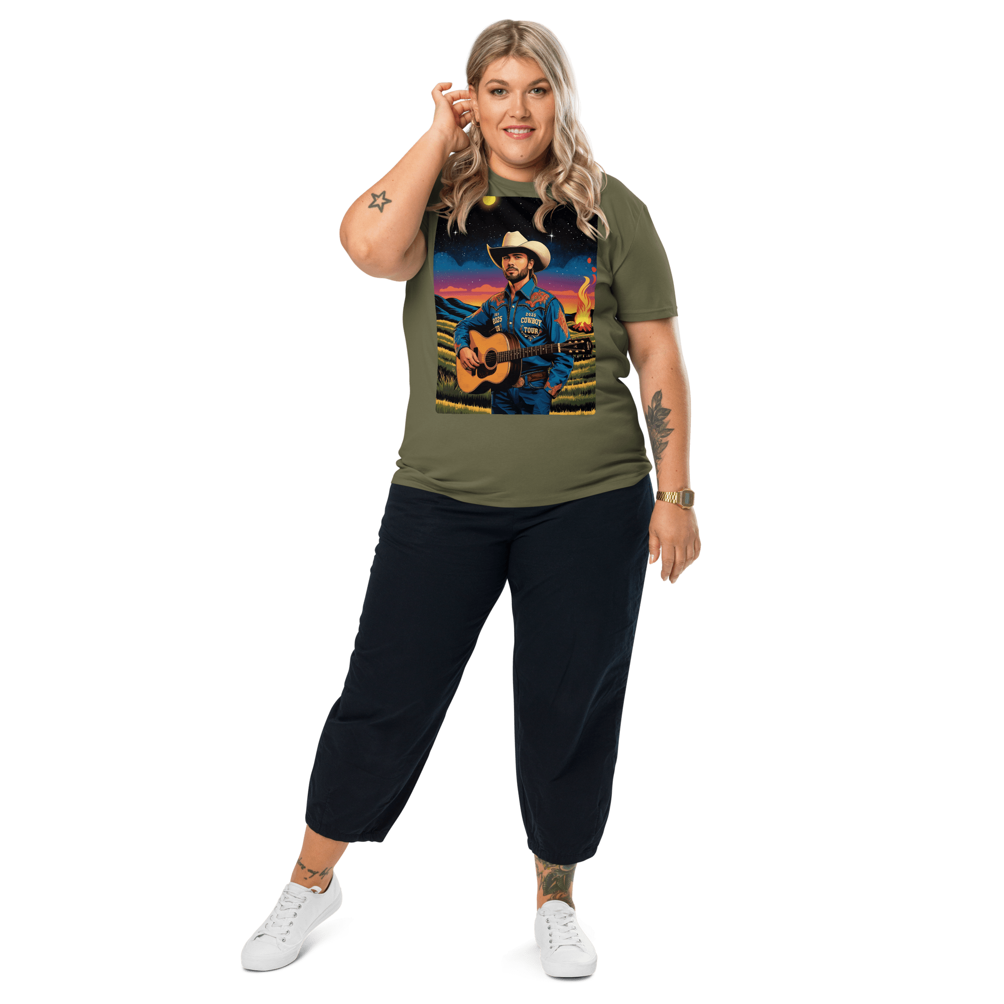 2025 Cowboy Tour Organic Cotton T-Shirt – Western Country Music Graphic Tee - Design Delight Studio