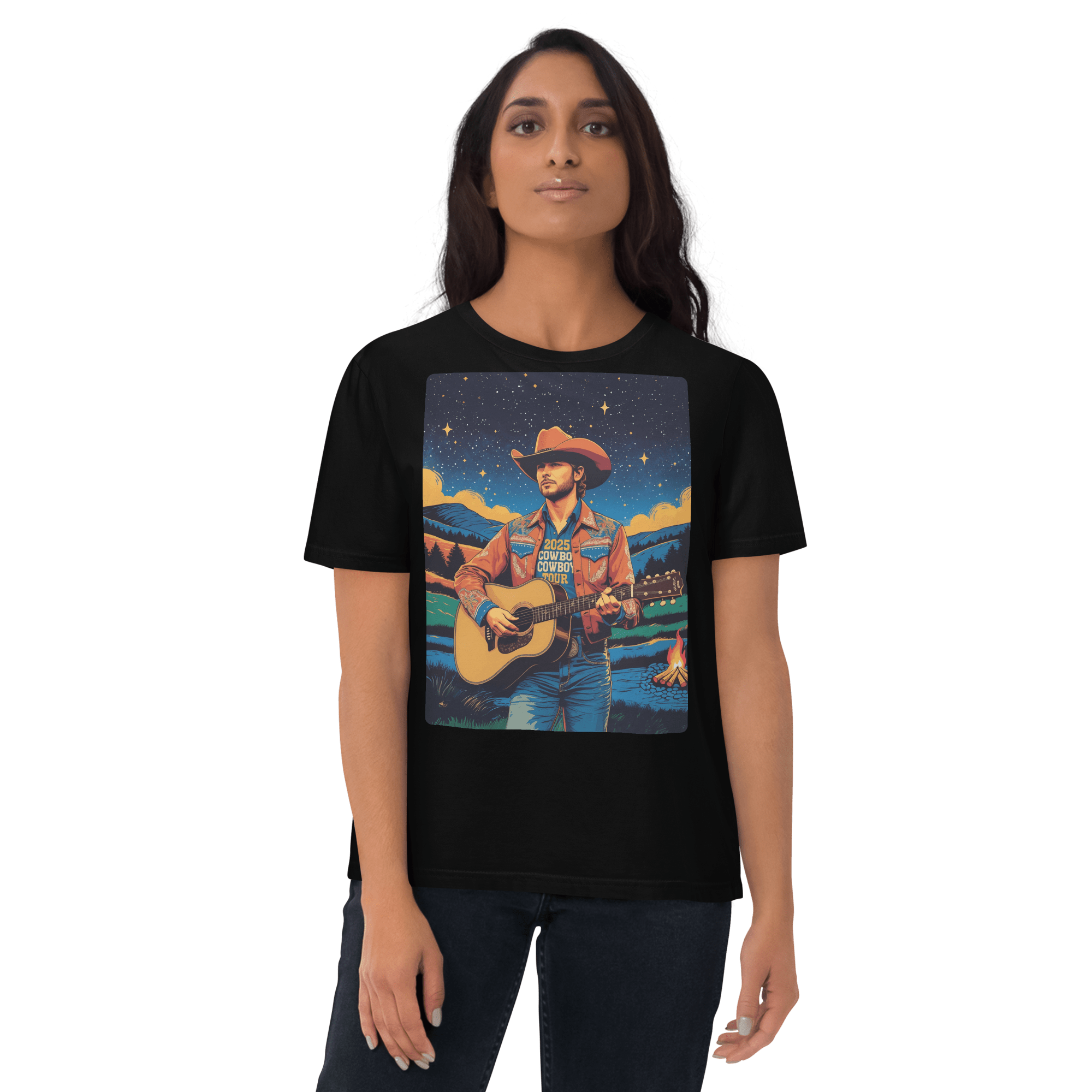 2025 Cowboy Tour Organic Cotton T-Shirt – Western Country Music Graphic Tee - Design Delight Studio