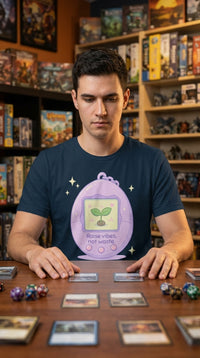 Unisex Organic Virtual Pet Tee - CCG / Tabletop Gamer in Local Game Store - Legendary Pull