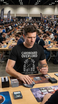 Cardboard Overlord Throne T-Shirt - Tournament Grinder (CCG) in Tournament Hall - Mainboard Staple