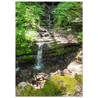 Serene Waterfall in the Forest - Nature Landscape Poster Classic Semi-Glossy Paper Poster