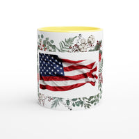 Patriotic Ceramic Mug – Stunning American Flag Design for Your Daily Coffee or Tea