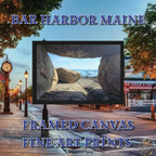 stunning bar harbor rock framed print