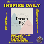 dream big motivational poster – inspiring wall art