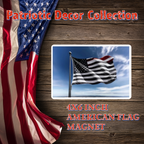 Show Your Colors in Style: The Premium Black and White 4x6 American Flag Magnet! - Design Delight Studio