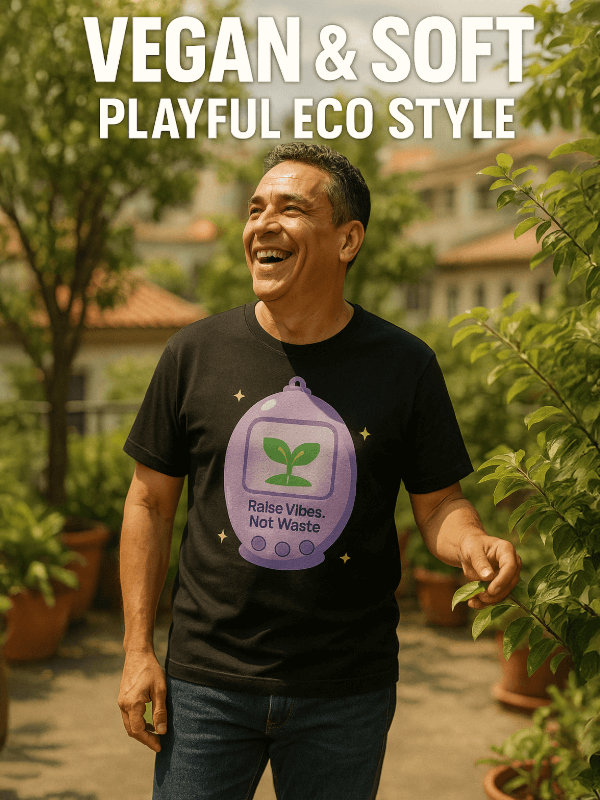 Organic Cotton T‑shirt – Unisex Virtual Pet Tee - Design Delight Studio