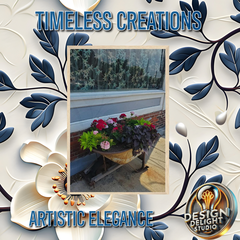 Rustic wooden planter filled with vibrant flowers, perfect for enhancing indoor and outdoor decor with a touch of natural charm.