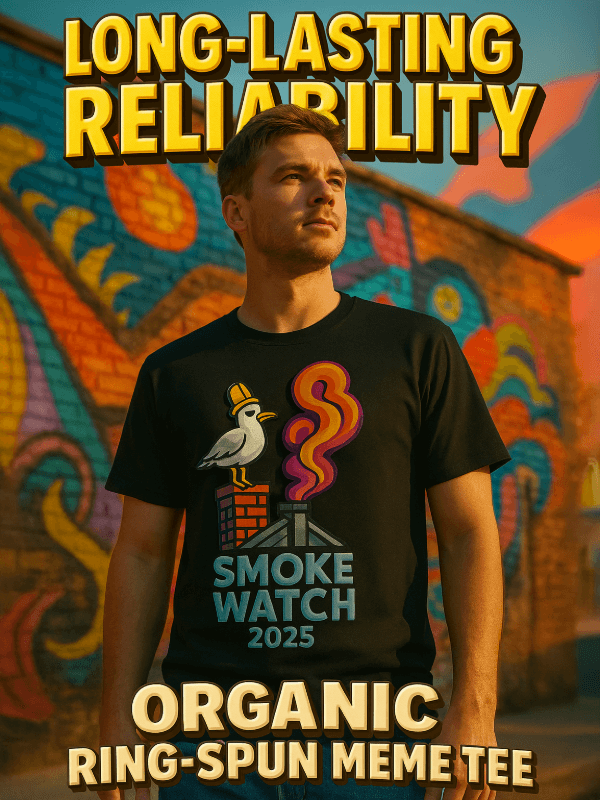 Organic Ring-Spun Meme Tee Smoke Watch Seagull 2025 - Design Delight Studio