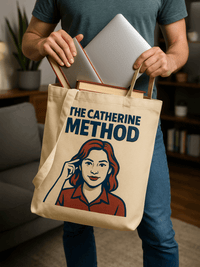Organic Cotton Tote Catherine Method Portrait - Design Delight Studio