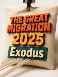 Organic Cotton Tote Great Migration 2025 Exodus - Design Delight Studio