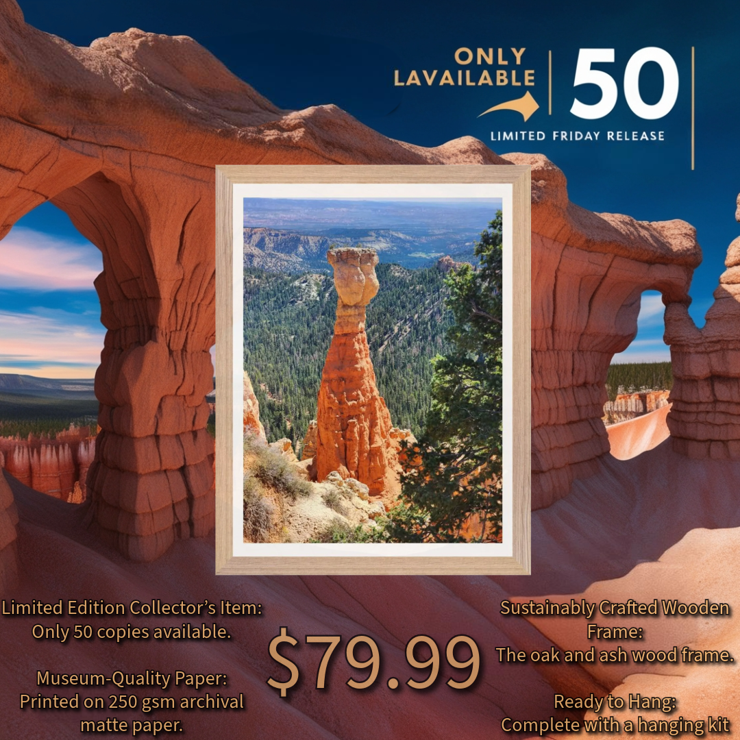 bryce canyon - limited edition hoodoo tower poster