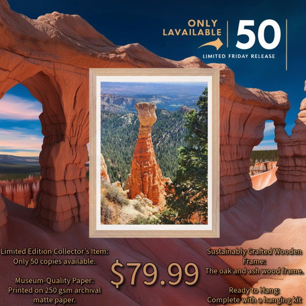bryce canyon - limited edition hoodoo tower poster