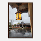 A vintage lantern elegantly hanging from a ceiling, showcasing warm rustic charm and timeless design, perfect for cozy indoor decor or artistic inspiration.
