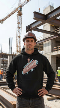 High Steel Ironworker Hoodie - Male Builder in Construction Site - The LGS 'Equippable'
