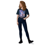 Cosmic Cowboy Organic Cotton T-Shirt - Space Western Graphic Tee - Design Delight Studio