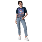 Cosmic Cowboy Organic Cotton T-Shirt - Space Western Graphic Tee - Design Delight Studio