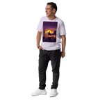 Desert Cowboy Organic Cotton T-Shirt - Western Sunset Graphic Tee - Design Delight Studio