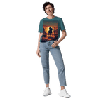 Desert Cowboy Silhouette T-Shirt - Organic Cotton Western Tee - Design Delight Studio