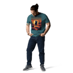 Desert Cowboy Silhouette T-Shirt - Organic Cotton Western Tee - Design Delight Studio