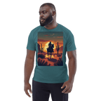 Desert Cowboy Silhouette T-Shirt - Organic Cotton Western Tee - Design Delight Studio