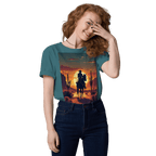 Desert Cowboy Silhouette T-Shirt - Organic Cotton Western Tee - Design Delight Studio
