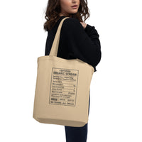 Organic Cotton Tote Bag – Certified Organic Scream – Nutrition Label Design