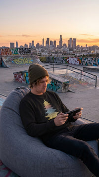 Cyber Pagoda Organic Sweatshirt - Handheld Console Player in 90s LAN Party - Legendary Pull