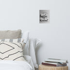 Rise and Grind Motivational Poster – Monochrome Inspirational Wall Art for Office or Gym – High-Quality Print with Free Worldwide Shipping.