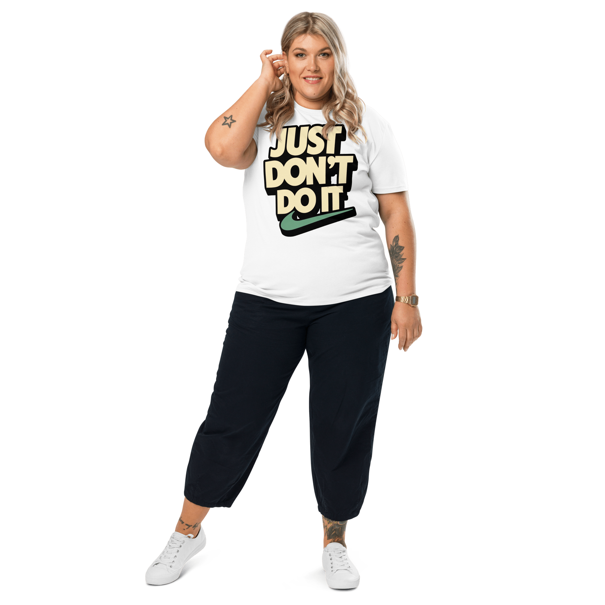 Just Don't Do It Funny Sarcastic Anti - Nike T-Shirt - Design Delight Studio