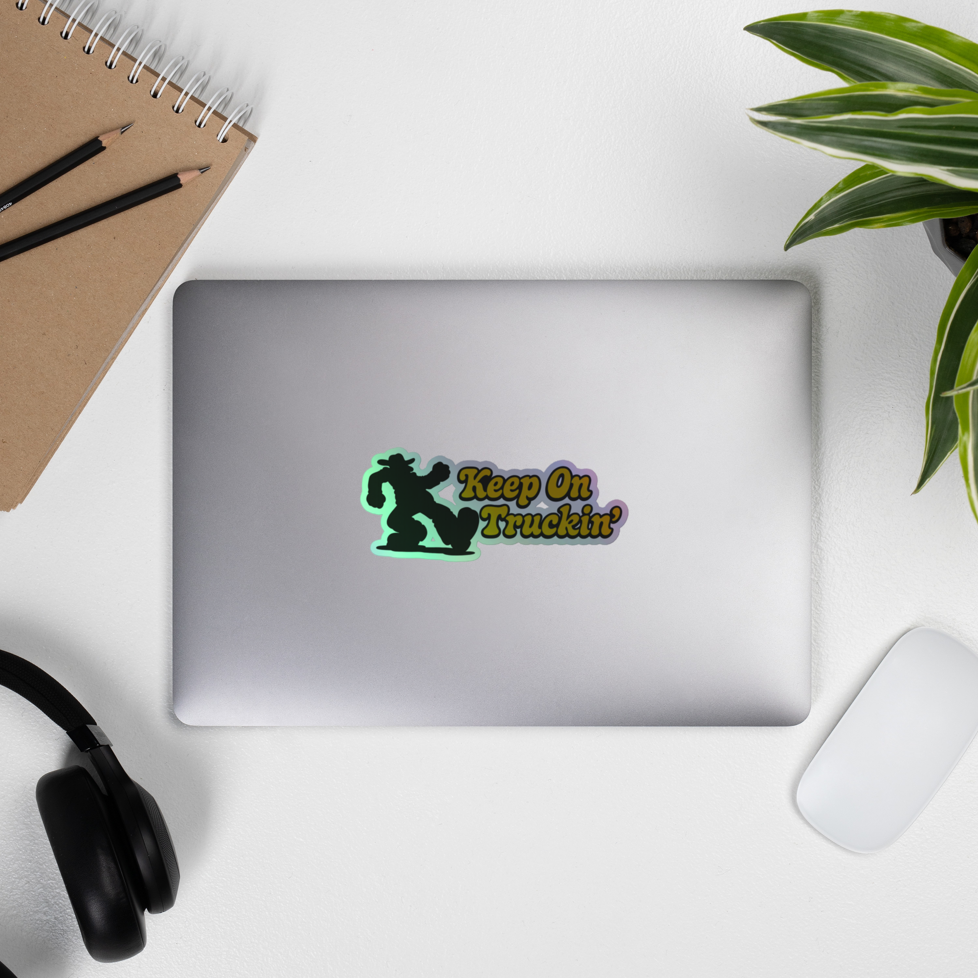 Keep On Truckin Holographic Sticker