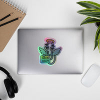 Holographic Angelish Clippy Sticker