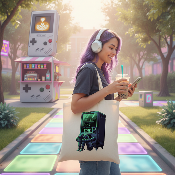 Hope Dispenser Pixel Art Tote - 100% GOTS Organic Cotton