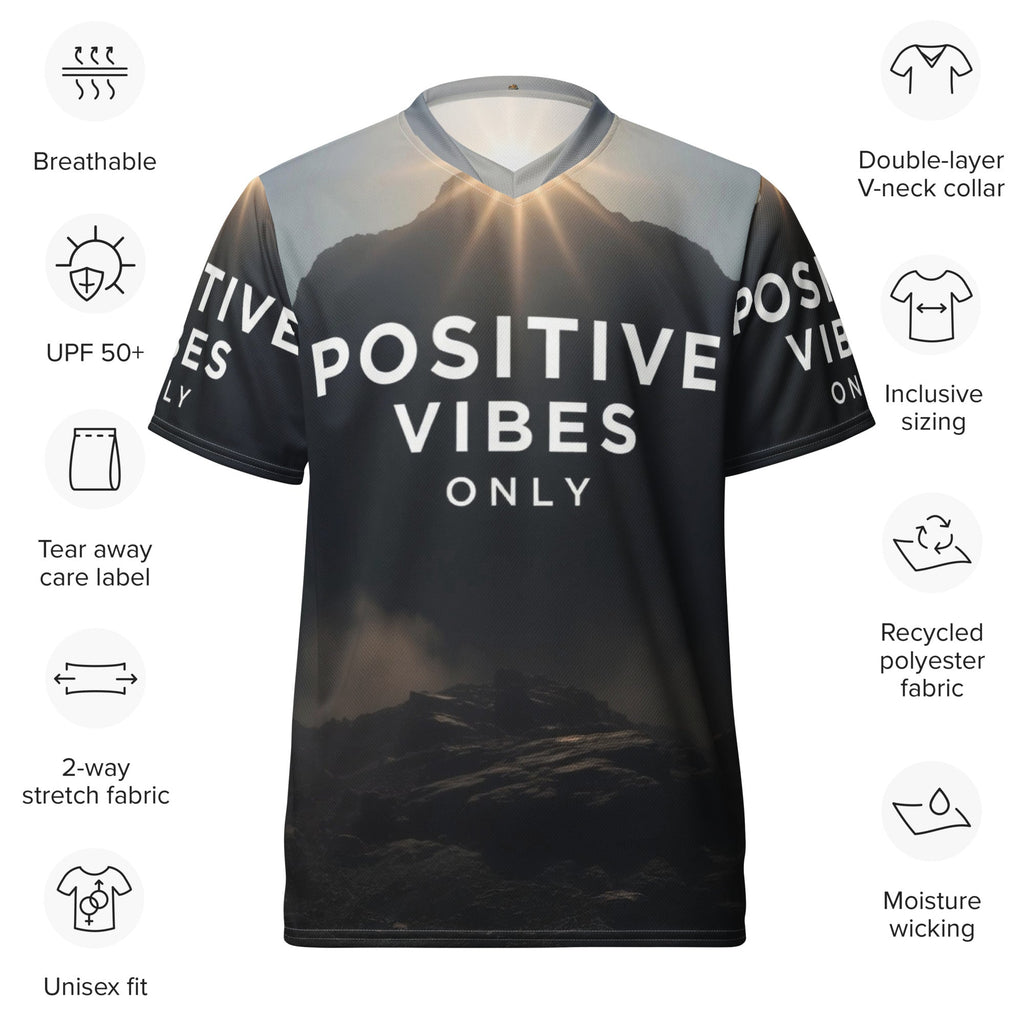 Limited Edition: Positive Vibes Only Premium Recycled Polyester Performance T-Shirt - Design Delight Studio