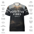 Limited Edition: Positive Vibes Only Premium Recycled Polyester Performance T-Shirt - Design Delight Studio
