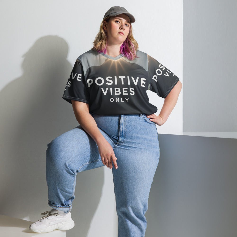 Limited Edition: Positive Vibes Only Premium Recycled Polyester Performance T-Shirt - Design Delight Studio
