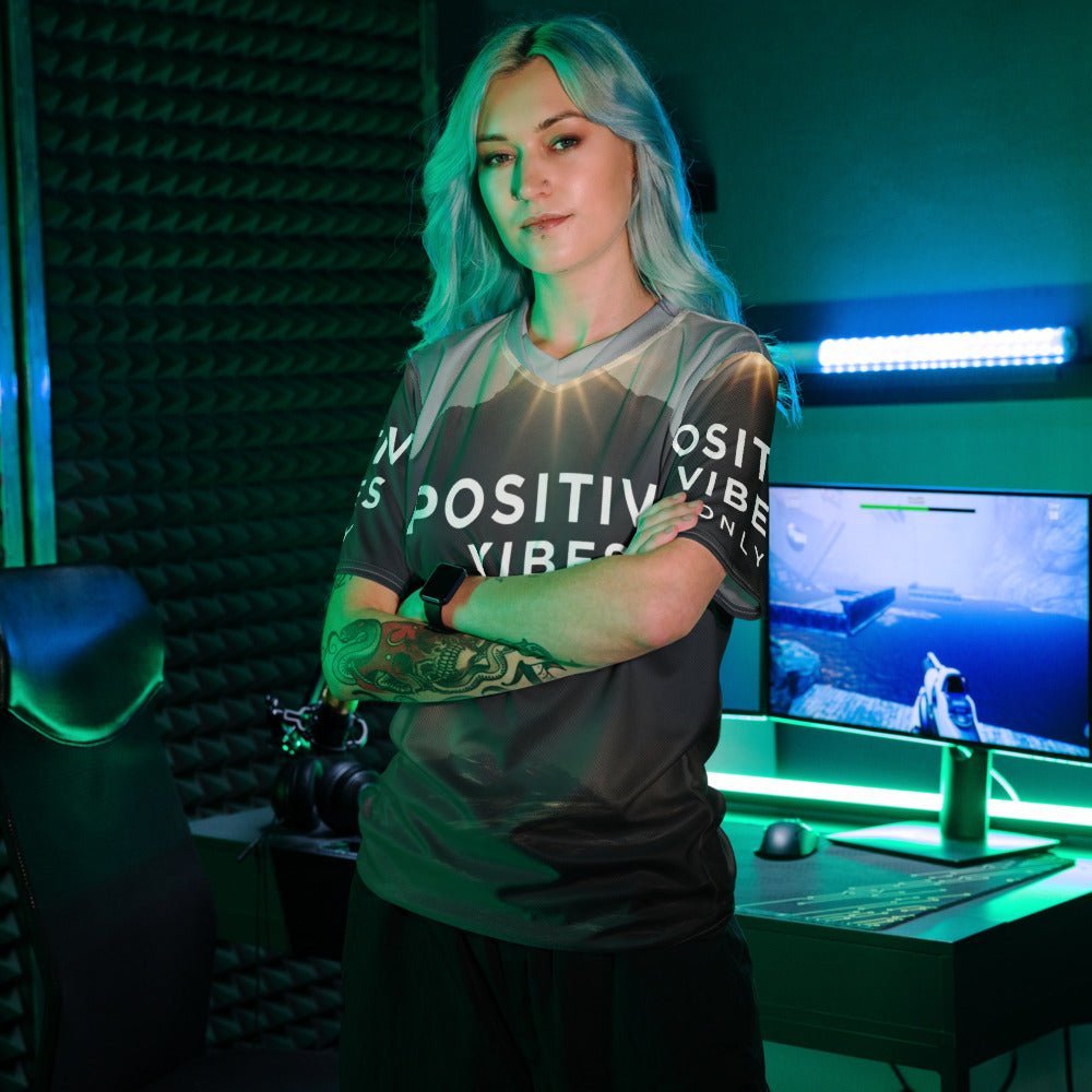 Limited Edition: Positive Vibes Only Premium Recycled Polyester Performance T-Shirt - Design Delight Studio