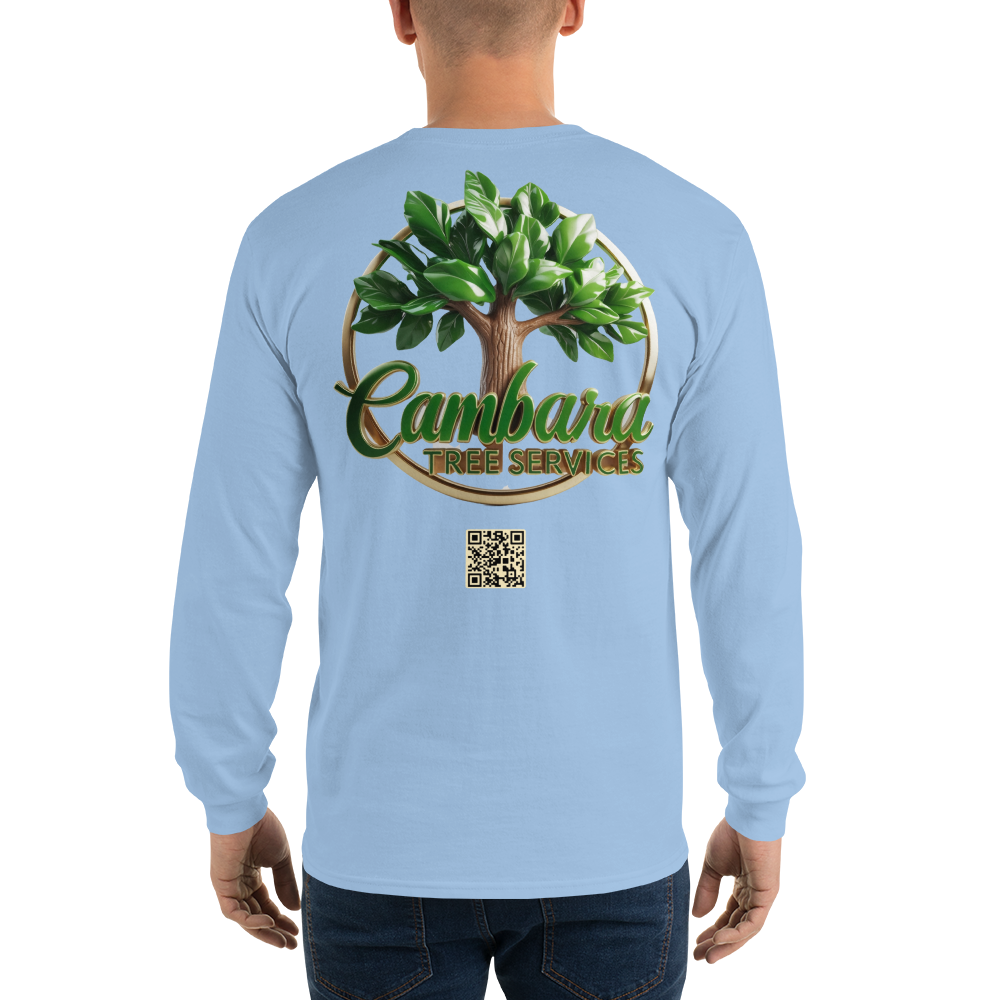 Custom Cambara Tree Services Long Sleeve Shirt – Premium Cotton, Eco-Friendly Print, Durable Workwear - Design Delight Studio